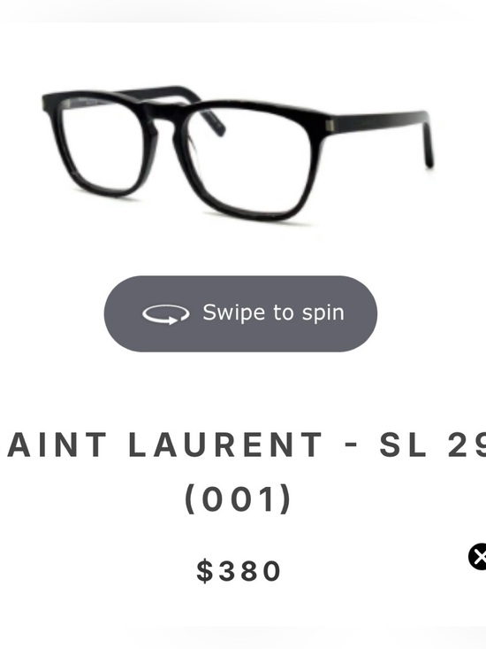 Saint Laurent SL29 Eyeglass Frames in Black main image 8